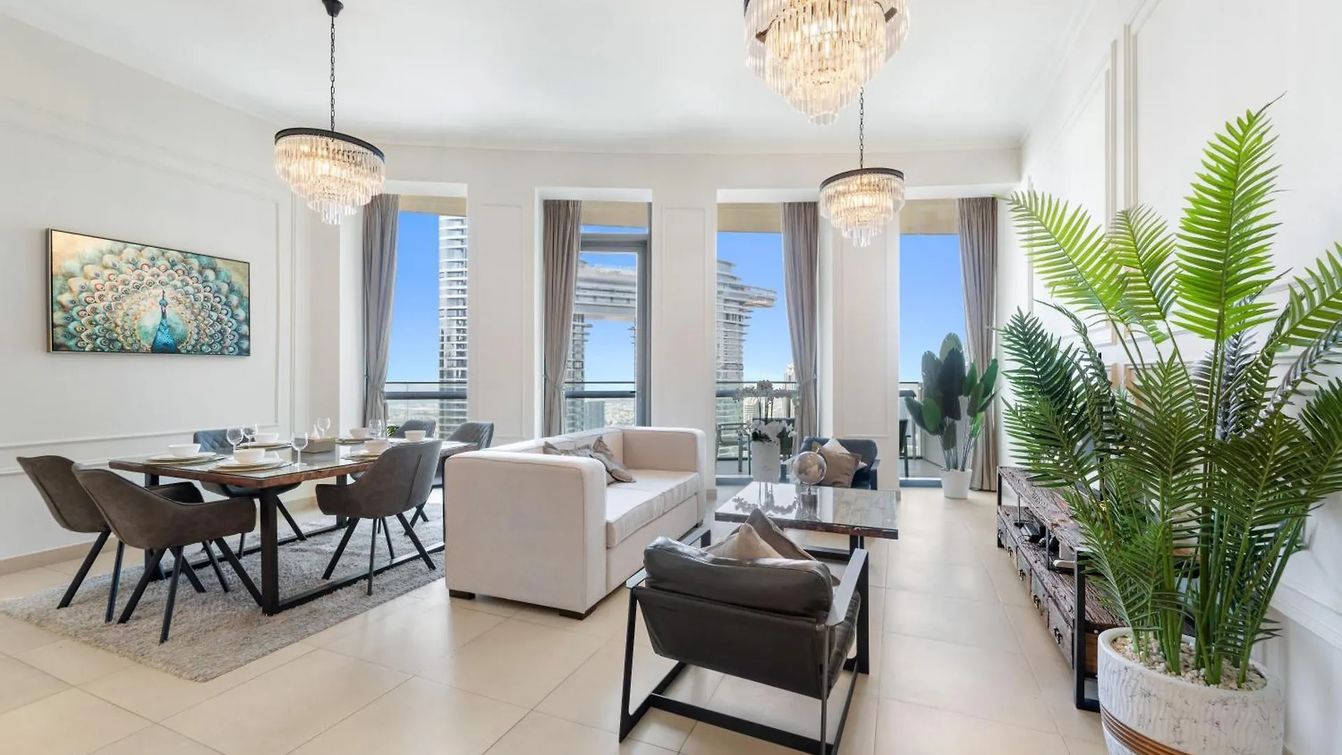 First Class 2Br With Full Dubai Skyline & Sea View