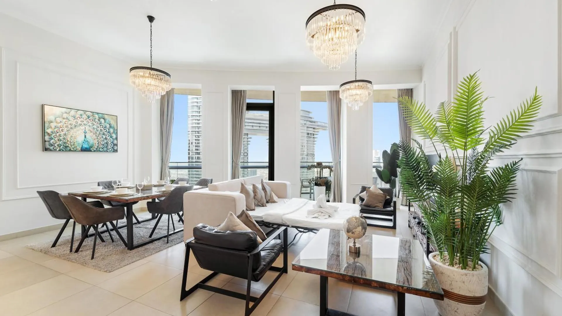 Apartment First Class 2Br With Full Dubai Skyline & Sea View